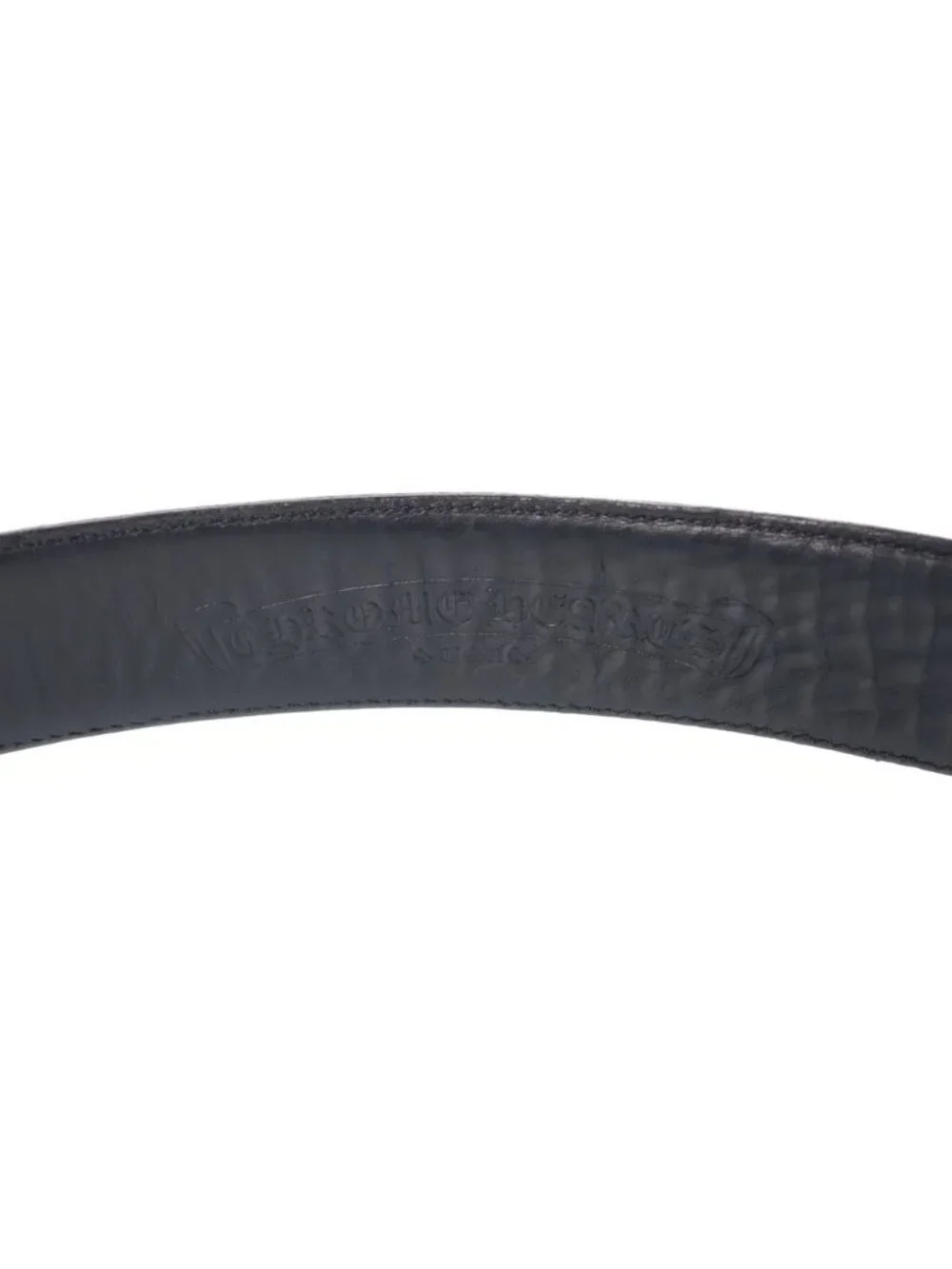 Chrome Hearts 1.5 Strap Horseshoe Rivets Leather Belt Black